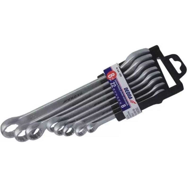 Dedra, Schraubenschlüssel, Satz Ringmaulschlüssel 6-19mm 8-tlg. (1401) (10  mm, 19 mm, 17 mm, 14 mm, 12 mm, 13 mm)