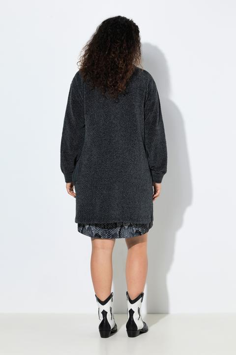 Actual product image Ulla Popken Oversized Chenille Open Shape Cardigan (54)