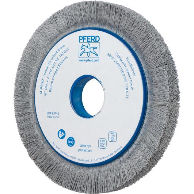 Pferd, Schleifmittel, Rundbürste mit Plastikkörper. ungezopft RBUP 25025/50.8 SiC 120 1.10 (120)