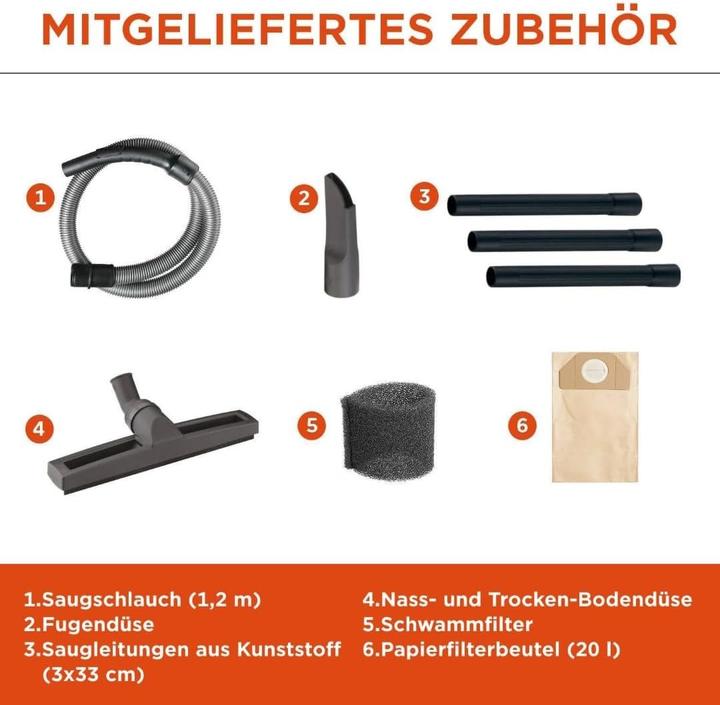 Immagine prodotto Black & Decker Nass und Trockensauger BXVC20PE (Aspirapolvere a umido e a secco)