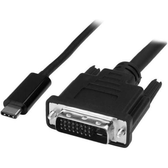 Thumbnail - MicroConnect USB3.1CDVI18B 1.8m USB C DVI-D Schwarz Videokabel-Adapter (1.80 m, DVI), Video Kabel