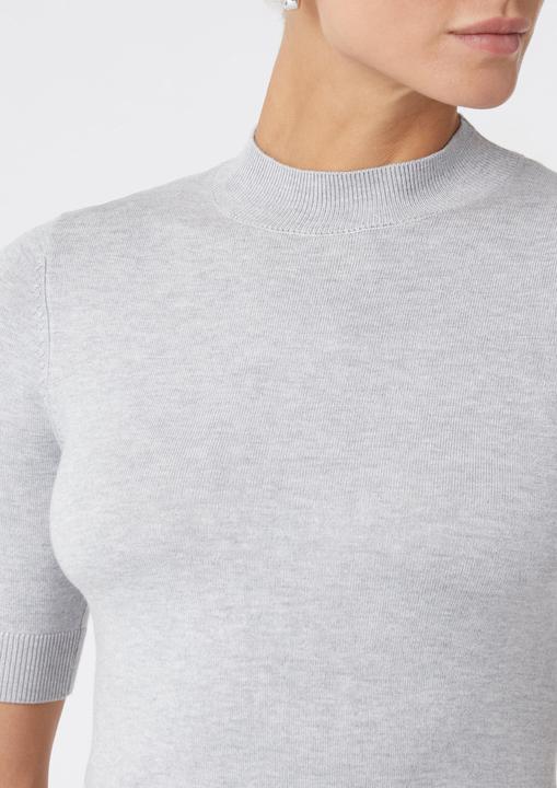 Produktbild Comma Strickpullover Kurzärmeliger Feinstrickpullover mit angedeutetem Stehkragen- (46)