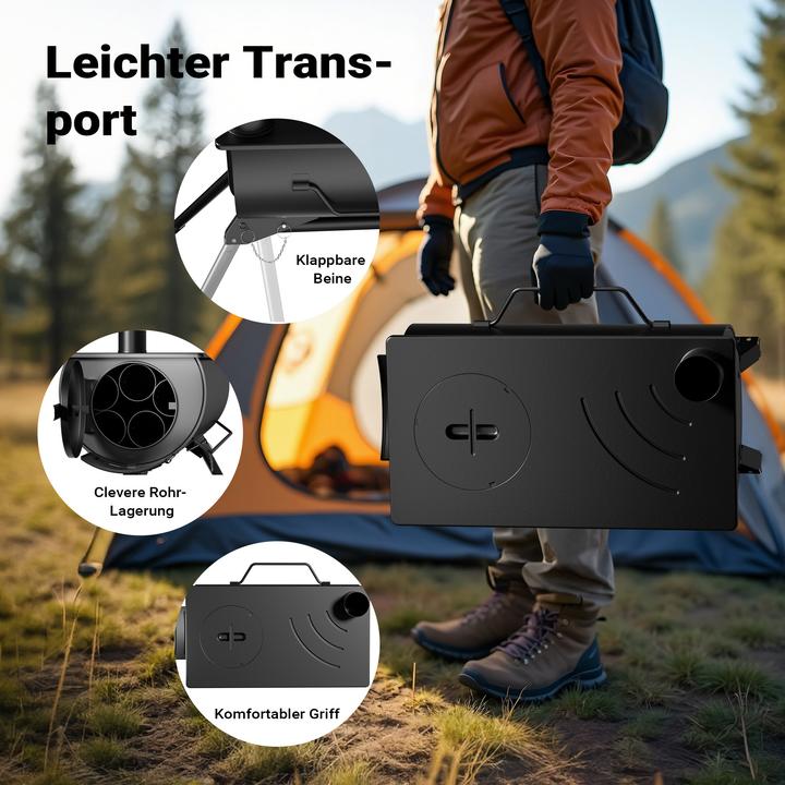 Actual product image Wiltec Tent stove steel camping stove