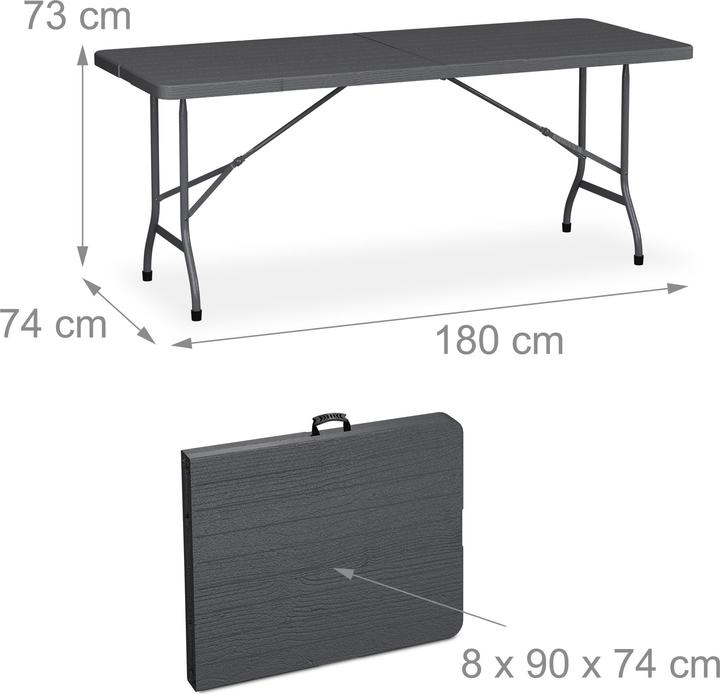 Image du produit Relaxdays Table-de-jardin (180 cm)