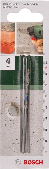 Actual product image Bosch Professional Zubehör Concrete drill bit according to ISO 5468 D= 4.0 mm L= 75 mm (4 mm)