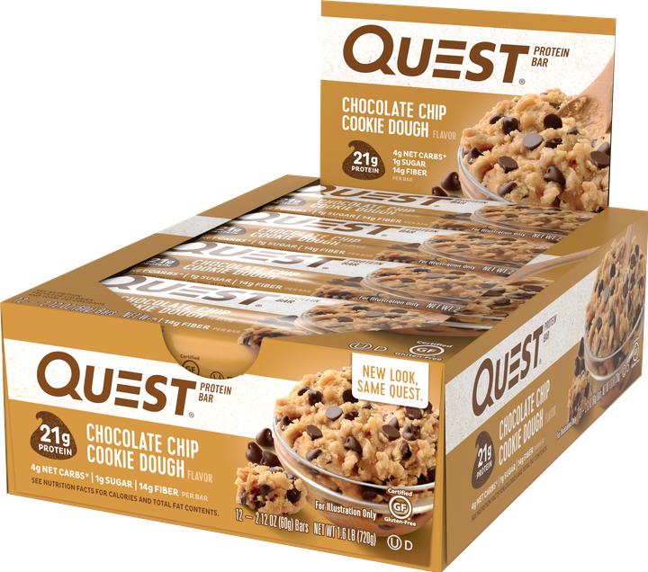 Actual product image Quest Nutrition Quest Bar (Chocolate Chip Cookie Dough, 6 pcs., 360 g)