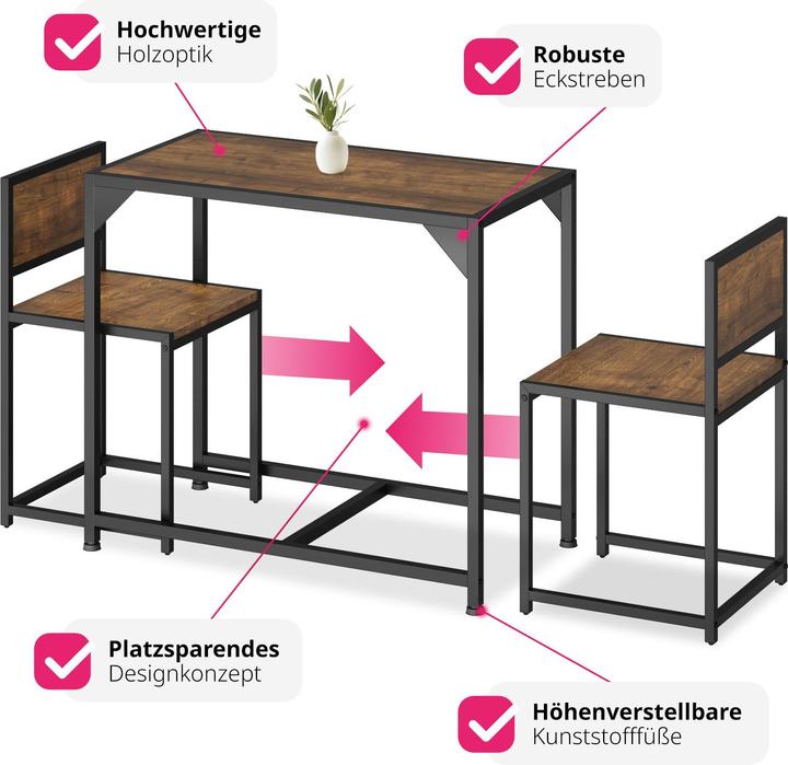 Produktbild tectake Sitzgruppe Milton (Holz)