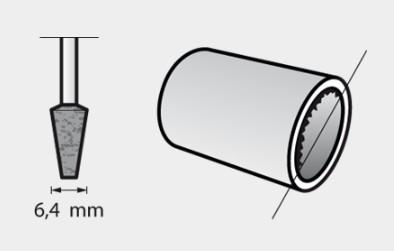 Actual product image Dremel Aluminium oxide whetstone Ø 6.4 mm (3 pieces)