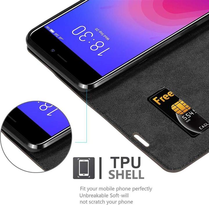 Actual product image Cadorabo Book Invisible Magnet Cover (Meizu M6)