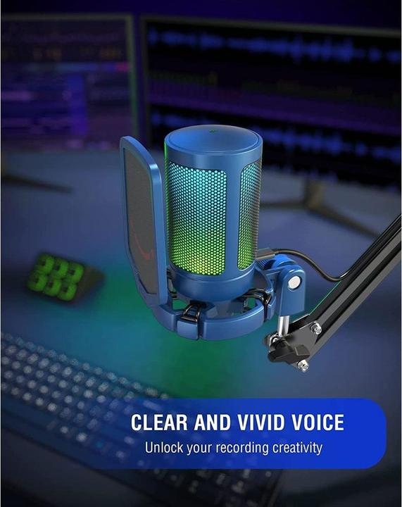 Immagine prodotto Fifine A6V USB RGB Gaming Mic blu