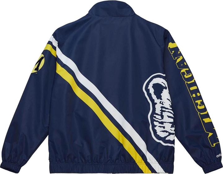 Produktbild Mitchell & Ness M&N Exploded Logo Warm Up Jacke University of Michigan - XXL (XXL)