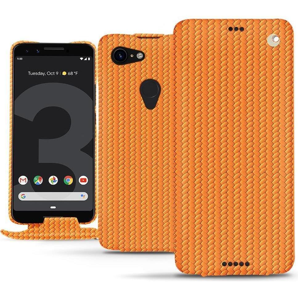 Noreve Lederschutzhülle vertikal (Google Pixel 3 XL), Smartphone Hülle, Orange