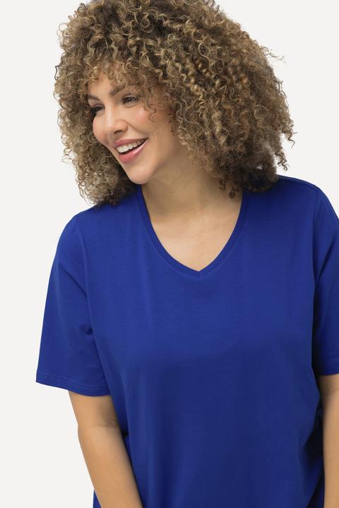 Produktbild Ulla Popken T-Shirt, A-Linie, V-Ausschnitt, Halbarm (56)