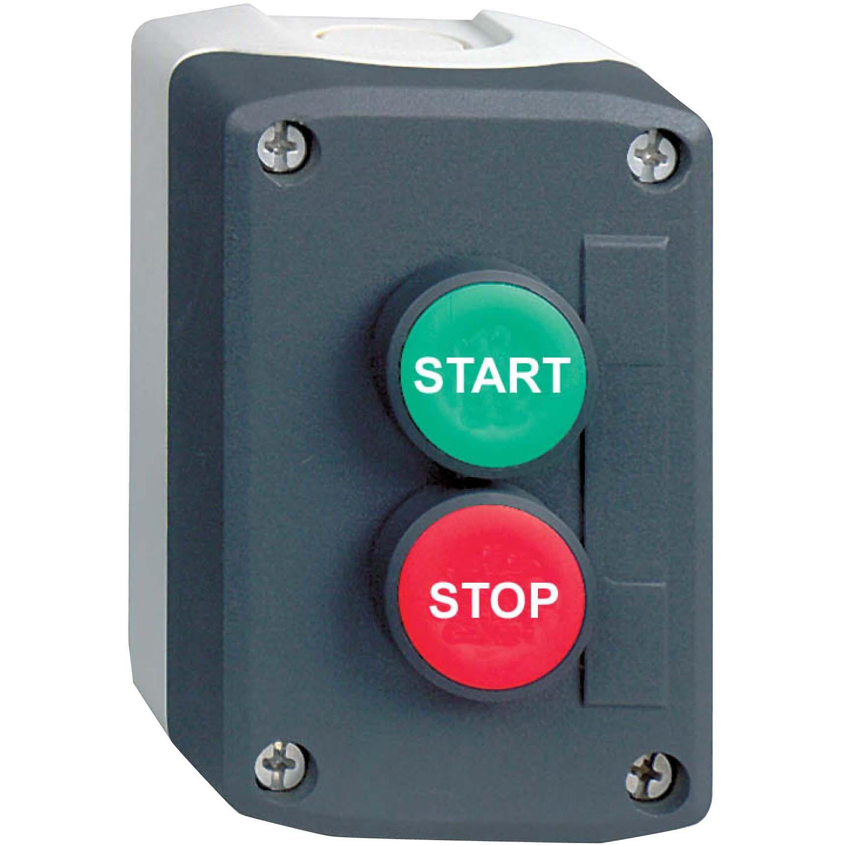Schneider Electric Tasterstation, 2 Drucktaster, Taster + Schalter, Grau