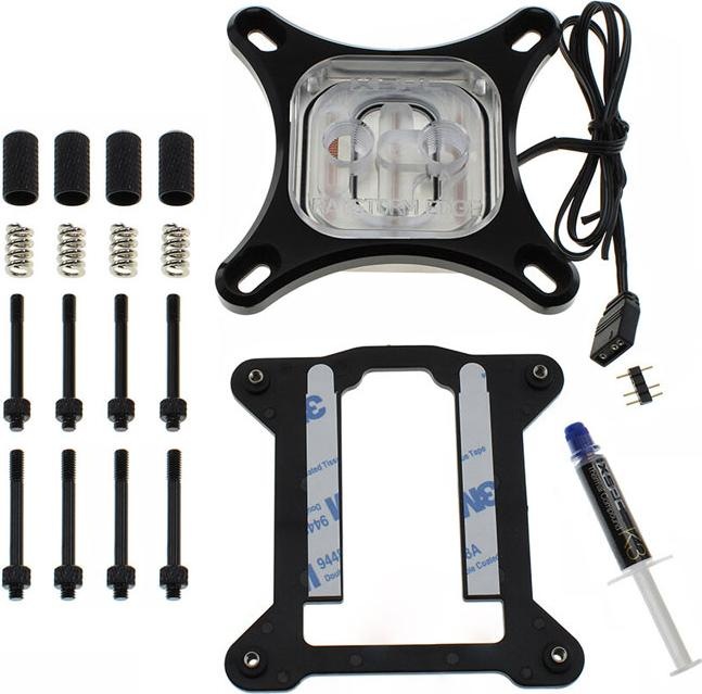 Actual product image XSPC RayStorm EDGE CPU Water Cooler Intel, ARGB