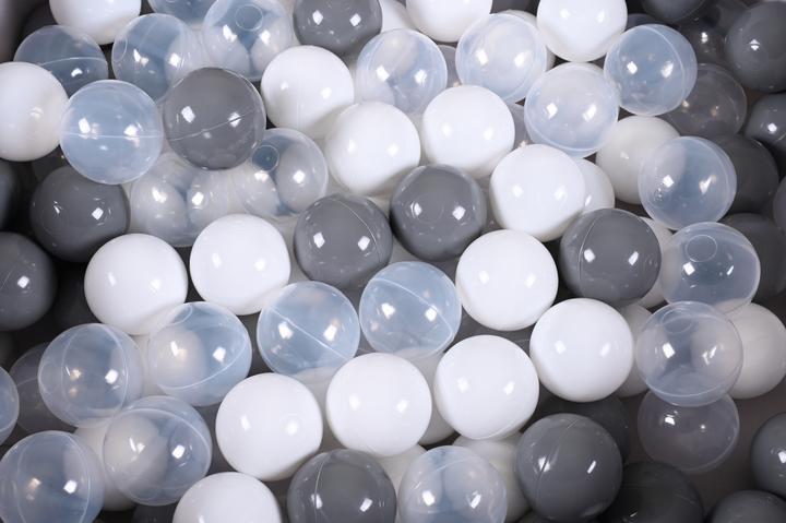 Immagine prodotto Knorrtoys Bällebad soft - "Cute Animals" - 150 balls grey/white/transparent (ca. 7 cm)