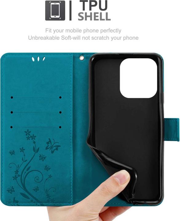 Produktbild Cadorabo Hülle für Apple iPhone 15 PRO MAX mit Blumen Muster (Apple iPhone 15 Pro Max)