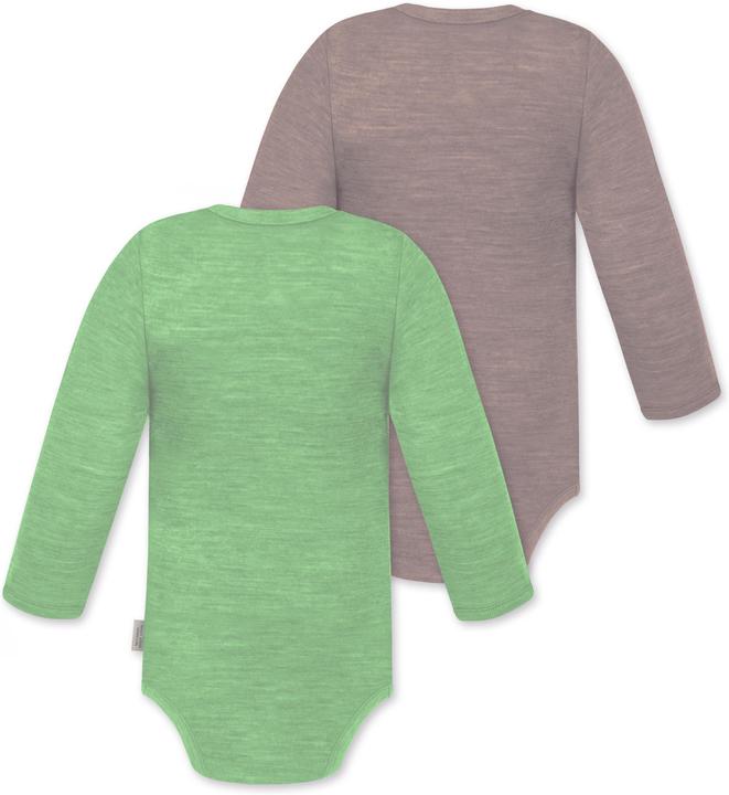 Produktbild Normani 2er Pack Baby Merino Langarmbody „Tuai" - 9401 (62)