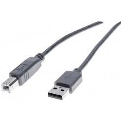 Exertis Connect USB 2.0 Kabel, USB St. A / USB St. B, 1,0 m USB-Kabel für Standardanwendungen (1 m, USB 2.0), USB Kabel