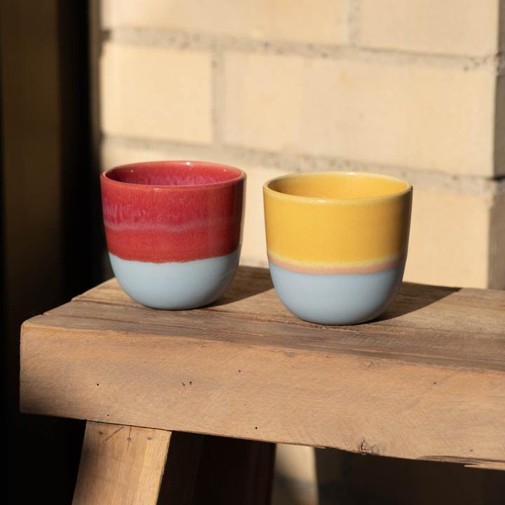 Actual product image Atelier Agave Cappuccino Cup Yellow / Light Blue (200 ml)