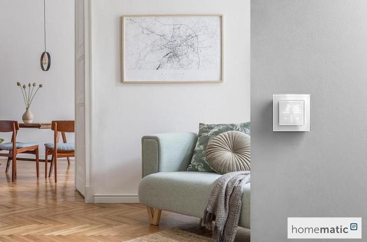 Produktbild Homematic IP HmIP Set 1xGlastaster + Thermostat + Rahmen 2 Fach