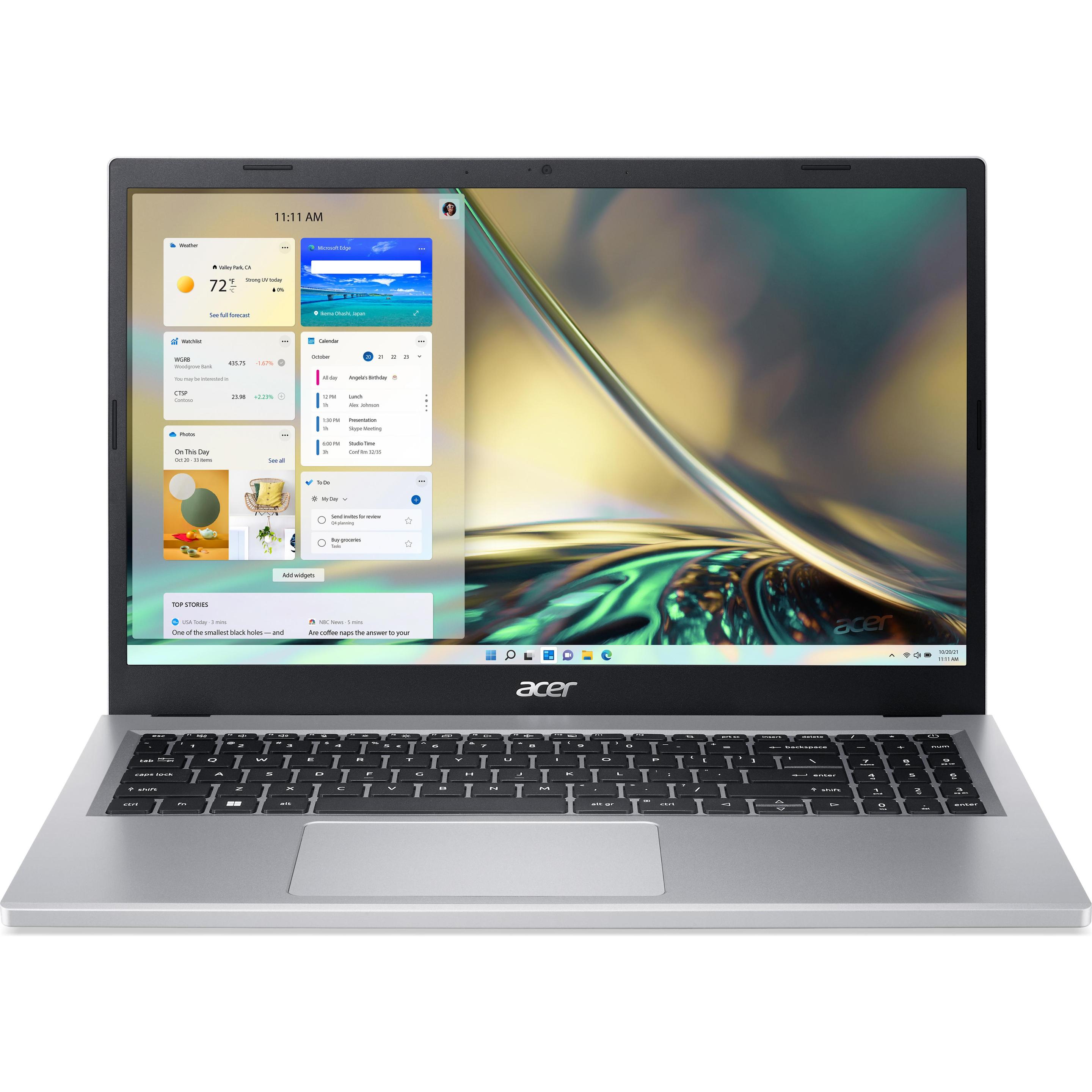 Acer Aspire 3 (15.60", AMD Ryzen 5 7520U, 8 GB, 512 GB, DE), Notebook, Silber