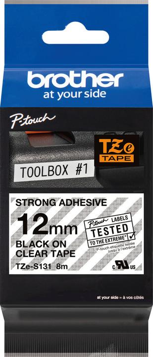 Produktbild Brother TZe-S131 (1.20 cm, Schwarz, Transparent)