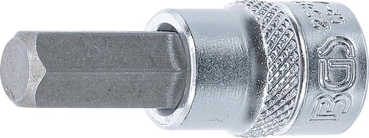 Actual product image BGS Bit Socket 10 mm (3/8") Drive internal Hexagon 10 mm (Hexagon socket with locking pin (TR))