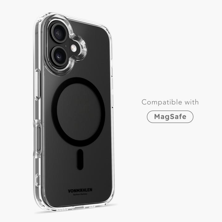 Produktbild Vonmählen Back Cover Transparent iPhone 16 Black (Apple iPhone 16)