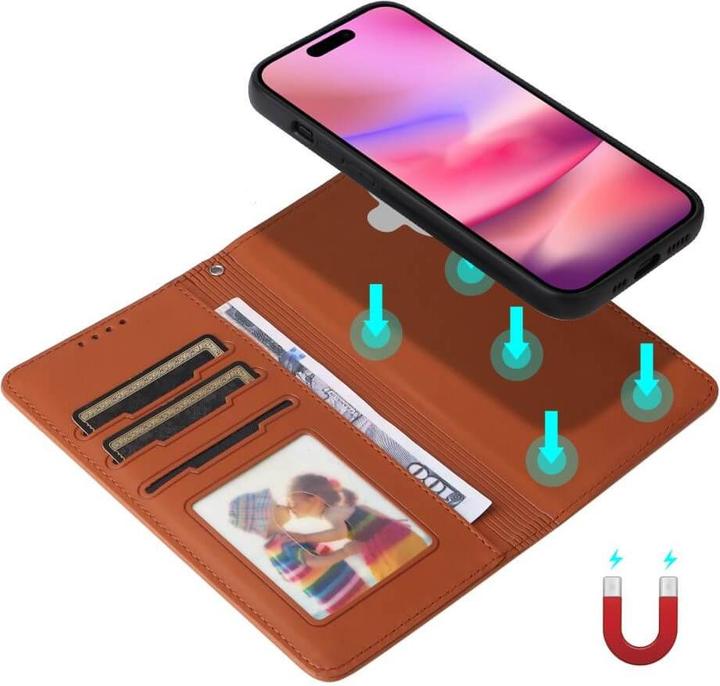 Actual product image Cover-Discount iPhone 16 - Divisible wallet case 2-in-1 mobile phone case (Apple iPhone 16)