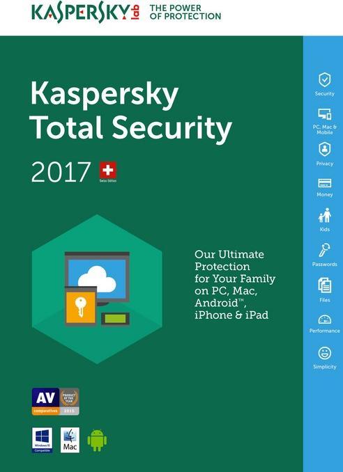 Kaspersky Total Multi-Device 2017 (3 User, 12 months)