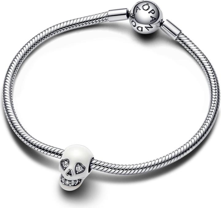 Immagine prodotto Pandora Ciondolo teschio scintillante fosforescente (Argento 925, Smalto)