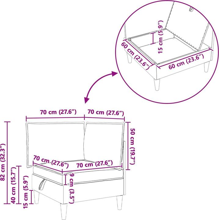 Produktbild vidaXL Sofa (Ecksofa)