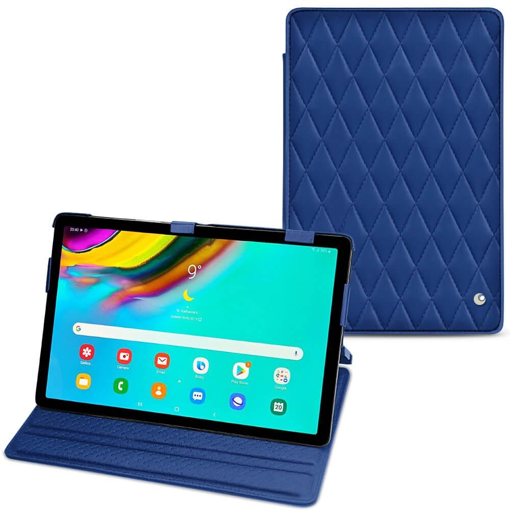 Noreve Lederschutzhülle horizontal (Galaxy Tab S5e), Tablet Hülle, Blau