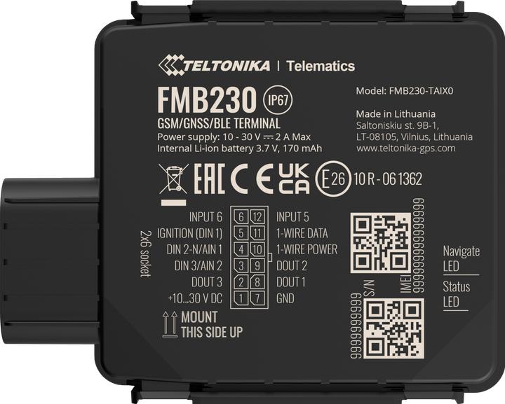 Actual product image Teltonika tracker gps - fmb230 - vehicle - 2g bluetooth advanced gps tracker