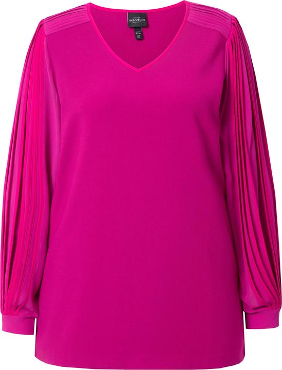 Produktbild Ulla Popken Tunika, A-Linie, Chiffon-Langarm, V-Ausschnitt (46, 48)