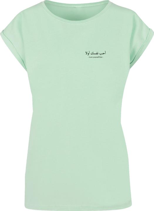 Produktbild Merchcode Ladies Love Yourself First Extended Shoulder Tee - 113403 (4XL)