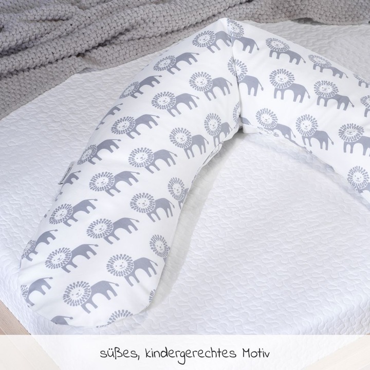 Produktbild Theraline Stillkissen "Das Original" mit Polyester Hohlfaser Füllung inkl. Bezug 190 cm (190 cm)