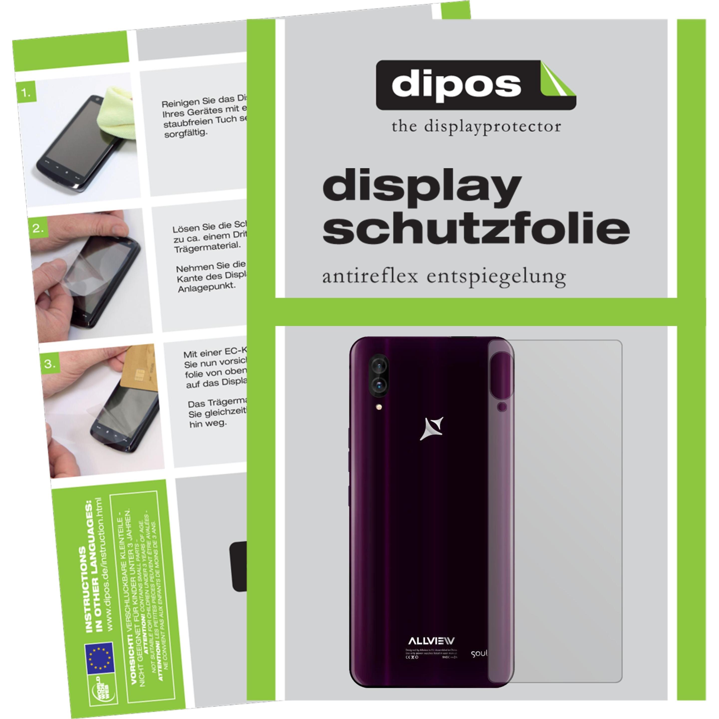 Dipos Displayschutzfolie Antireflex (2 Stück, Allview Soul X6 Xtreme), Smartphone Schutzfolie, Transparent
