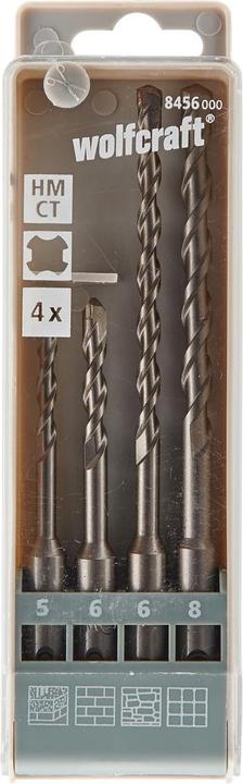 Produktbild wolfcraft 1 Hammer-Schlagbohrer-Set Standard 4-tlg (5 mm, 6 mm, 8 mm)
