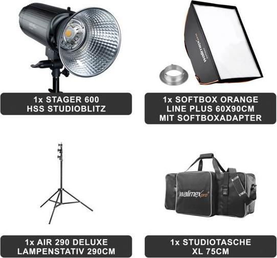 Actual product image Walimex pro Stager 600 HSS Set Single (Set, 600 Ws)