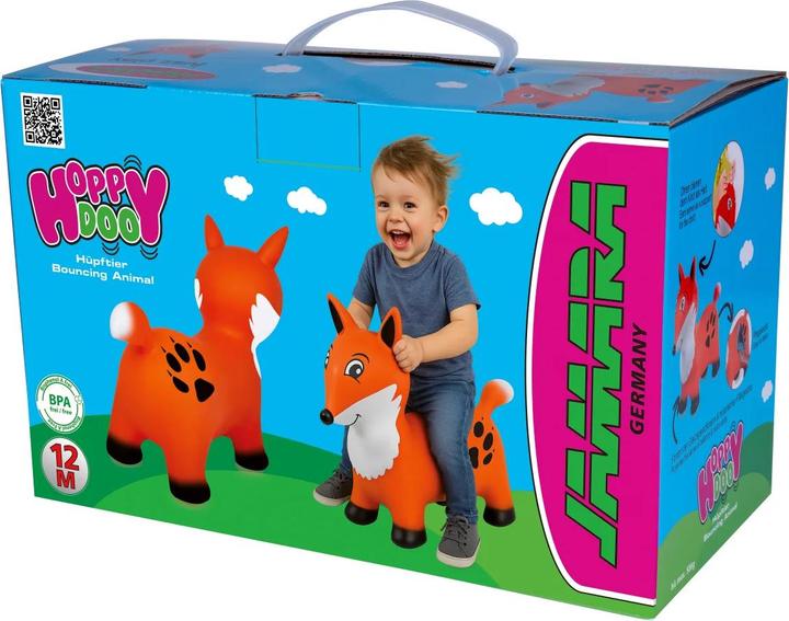 Actual product image Orange Hüpftier Fuchs mit Pumpe