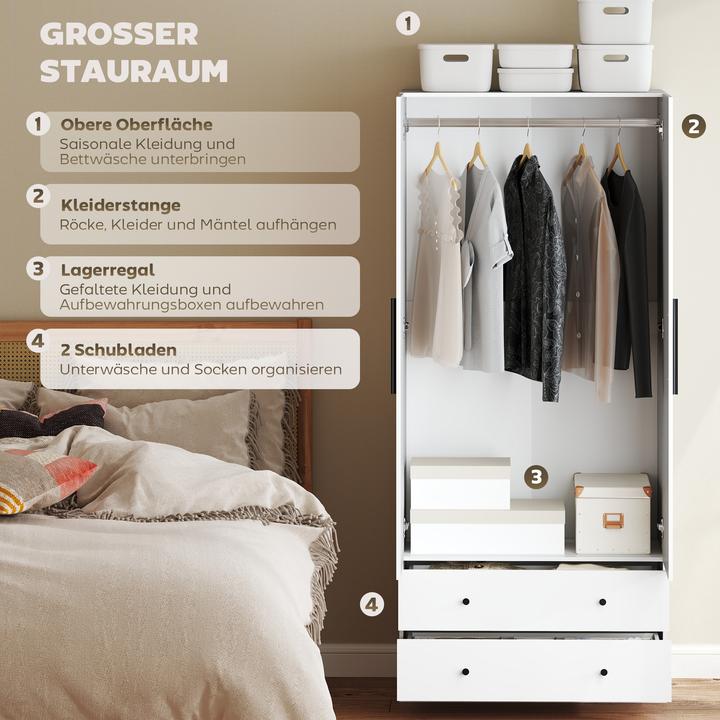 Actual product image Homcom Kleiderschrank (79 x 43 x 180 cm)