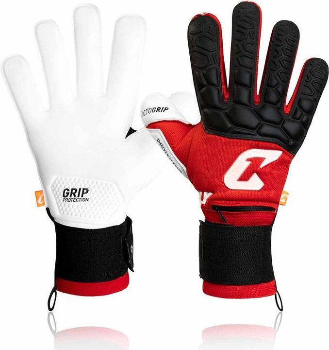 Produktbild Catch & Keep Fussballhandschuhe Fly Protect Gr. 7 Rot Torwart Keeper Goalie Handschuhe (7)
