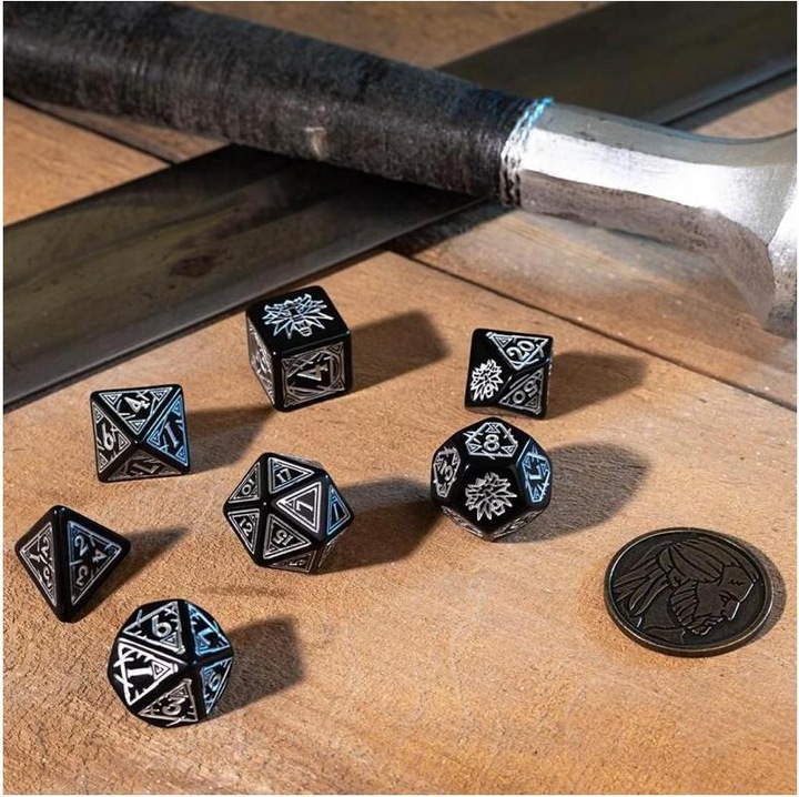 Actual product image Q Workshop SWGE37 - Witcher Dice Set: Geralt - The Silver Sword