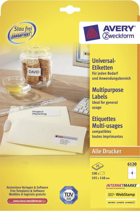 Image du produit Avery Étiquettes universelles
