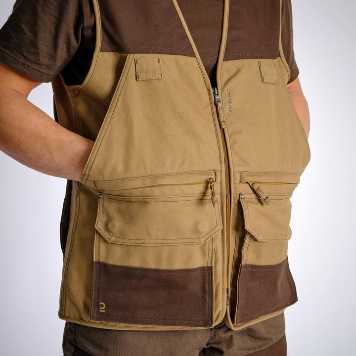 Produktbild Solognac Jagdweste 500 Renfort viele Taschen braun (S)
