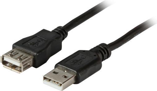 Produktbild EFB Elektronik USB2.0 Verlängerungskabel A-A St-Bu 1,5m grau, Enhanced Stecker Serie A auf Buchse Serie A Umspritzt (1.50 m, USB 2.0)