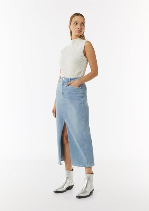 Image du produit Comma Strickpullunder Gerippter Strickpullunder mit Stehkragen (38)