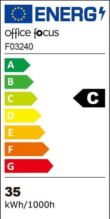 Energy Label Office focus Bürostehleuchte LYS 4000, Weiss (4000 lm)